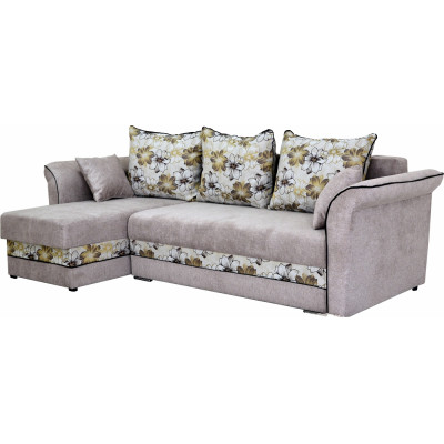 Coltar Bella gri, universal stanga sau dreapta, extensibil, 2 lazi depozitare, zona dormit, 2500 x 1400 x 750