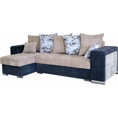 Coltar Dubai bej/gri, universal stanga sau dreapta, extensibil, 2 lazi depozitare, zona dormit, 2550 x 1400 x 750