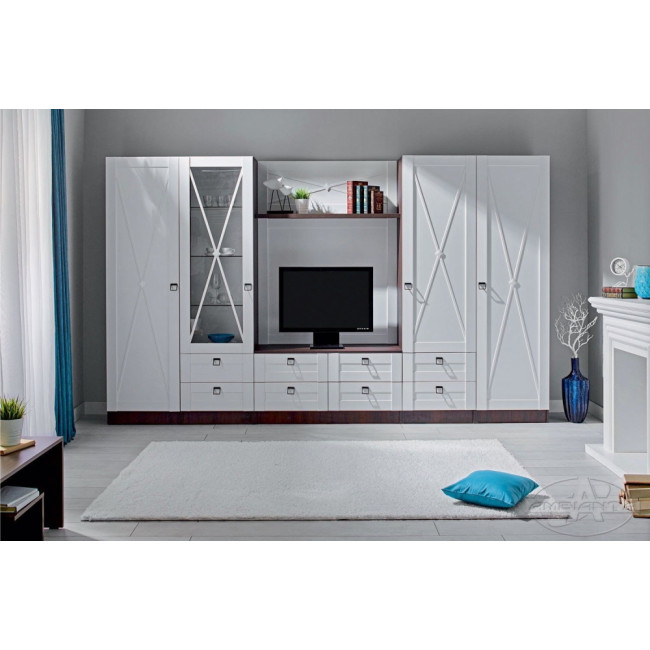 Living Eldorado Alb, 6 piese, 330 x 55 x 200 cm