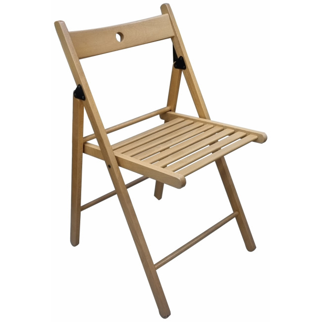 Scaun pliant lemn, fag natur, 77x44 cm