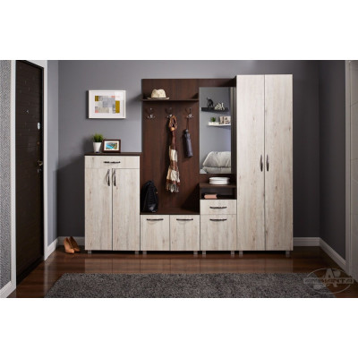 Hol Bruno sonoma inchis & wenge, 1650-355-1950 mm