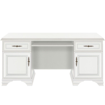 Birou Kentuki, 2 usi + 2 sertare, 120x60x75,5 cm, Alb Alpin