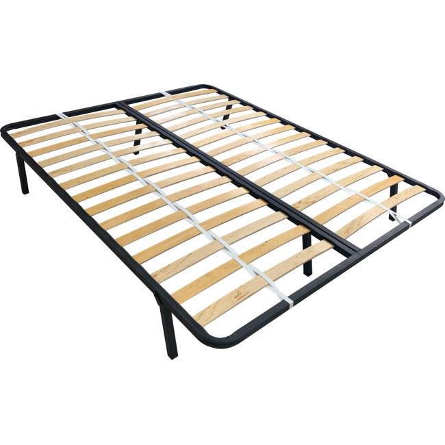 Somiera metalica fixa, cu 6 picioare, 26 lamele, 160x200 cm