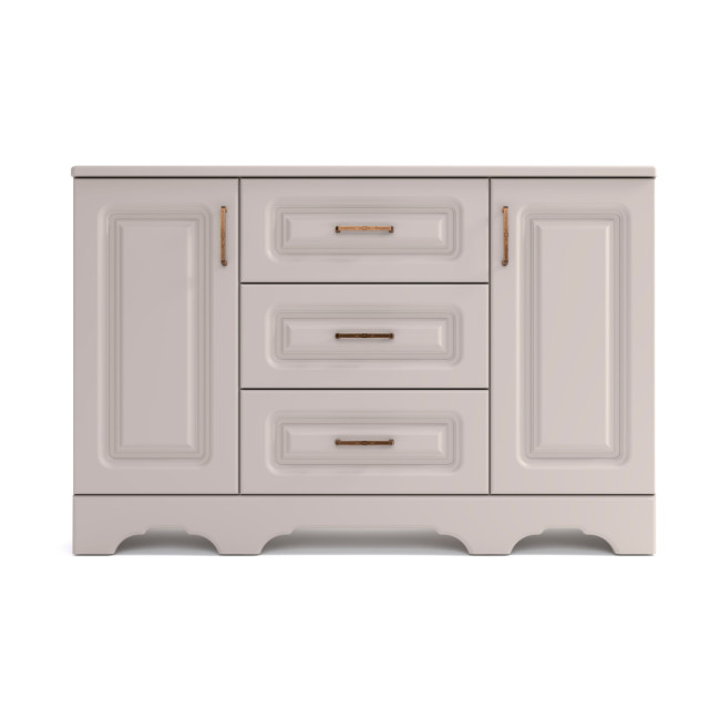 Comoda Boston, 2 usi + 3 sertare, 140x92x52cm, bej-casmir