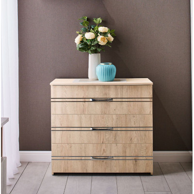 Comoda Inter, 3 sertare, 82x76x40 cm, Sonoma