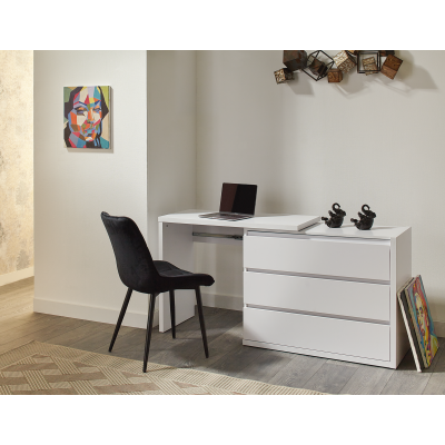 Comoda extensibila, 3 sertare, 98 x 78 x 43 cm, Alb