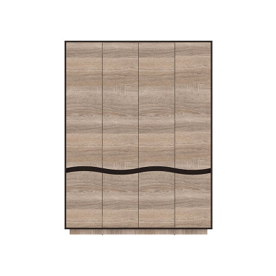 Dulap Geneva, 4 usi, 156x206x50 cm, Sonoma Trufle