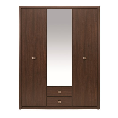 Dulap Koen, 3 usi + 2 sertar, 163x208x56 cm, Wenge